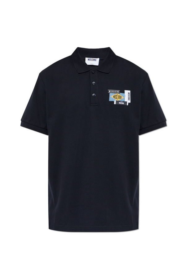Polo with patches od Moschino