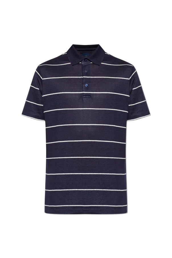Linen polo shirt with striped pattern od Paul & Shark