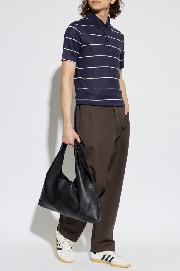 Paul & Shark Linen polo shirt with striped pattern