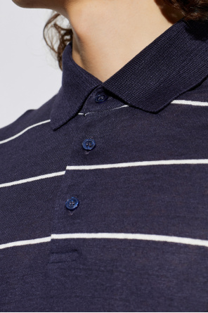 Paul & Shark Linen polo shirt with striped pattern