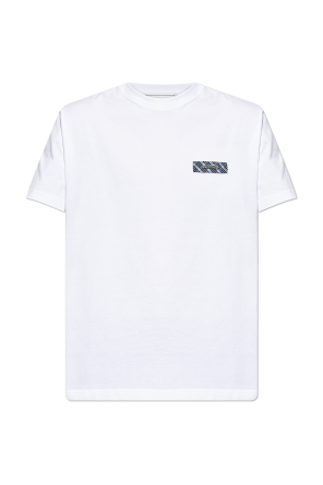 T-shirt with logo applique