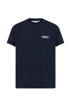 T-shirt with logo applique
