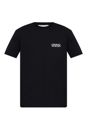 T-shirt with logo applique