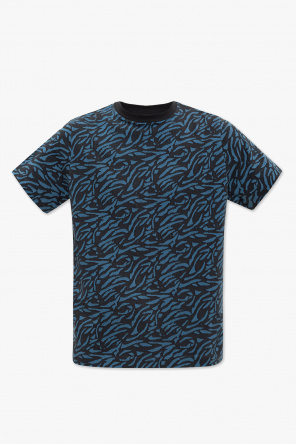 TEEN animal-print logo-waist shorts Blu
