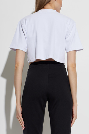Off-White Camiseta de canalé