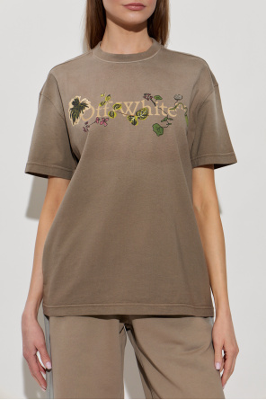 Off-White T-Shirt mit Logo