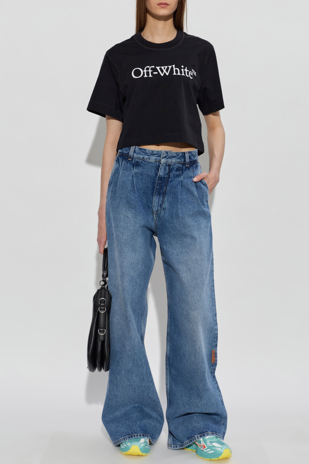 Off-White T-shirt com logótipo