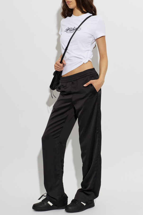 Off-White T-shirt with embroidered kogo