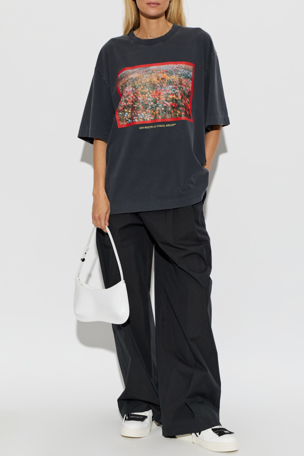 Off-White T-shirt de corte largo