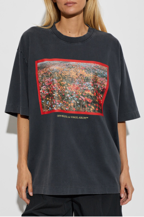 Off-White T-shirt de corte largo