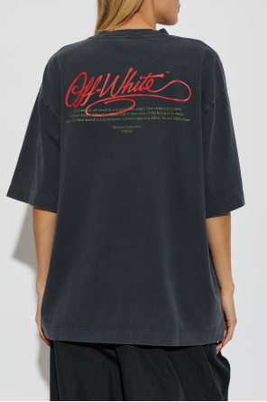 Off-White T-shirt de corte largo