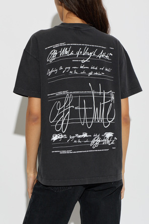 Off-White T-Shirt mit Aufdruck