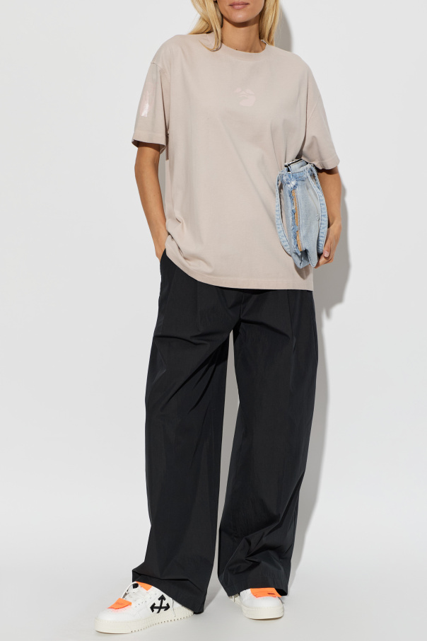 Off-White T-shirt de corte largo