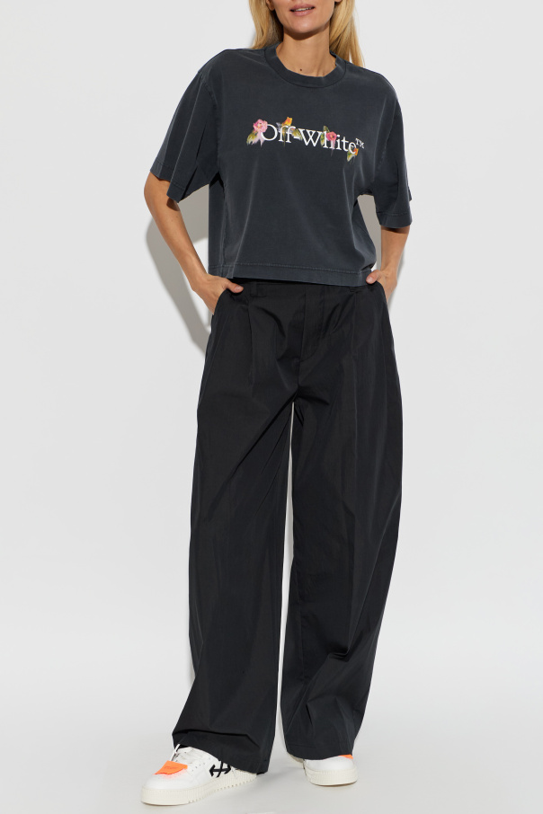 Off-White T-shirt com logótipo