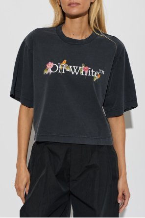 Off-White T-shirt com logótipo