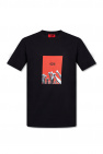 Barbour International Sort T-shirt med farveblok og kant-detalje