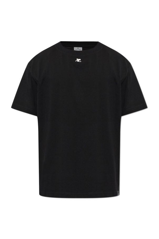 T-shirt with embroidered logo od Courrèges