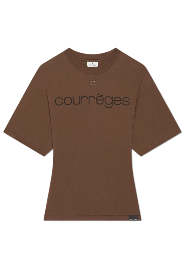 T-shirt with printed logo od Courrèges