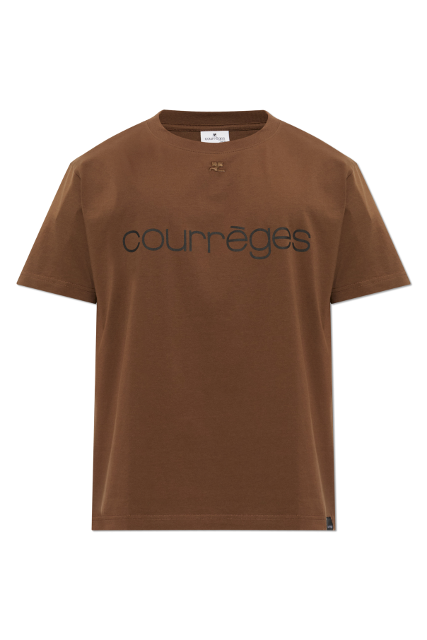 T-shirt with printed logo od Courrèges