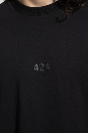 424 Lapin House embroidered-logo colourblock polo shirt