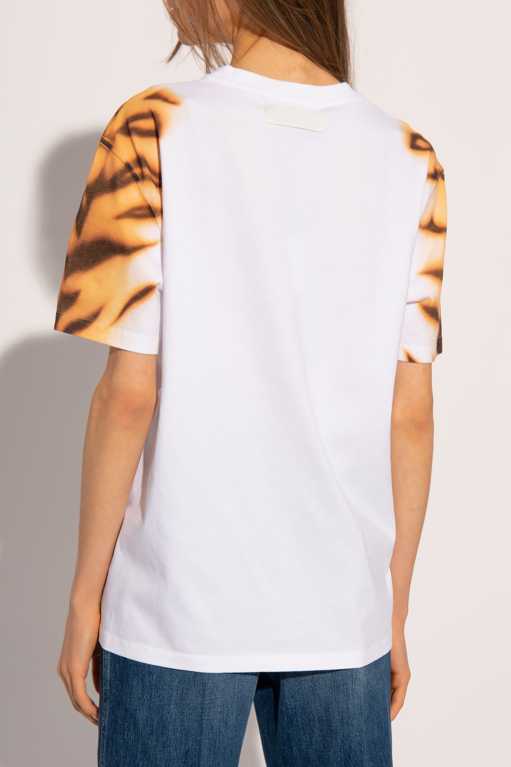 Stella McCartney Stella Nova lion-print cotton T-shirt Bianco