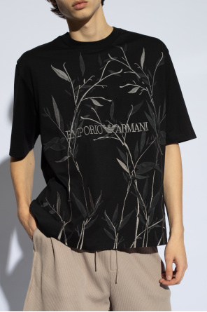 Emporio Armani T-shirt with decorative embroidery