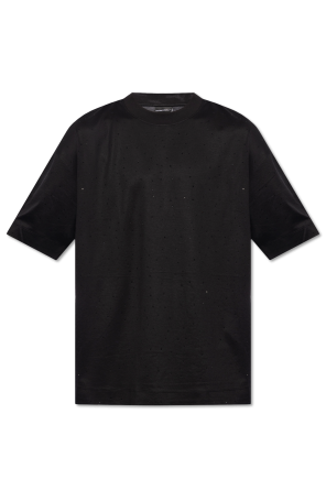 Armani Core ID rubberised logo hoodie in black