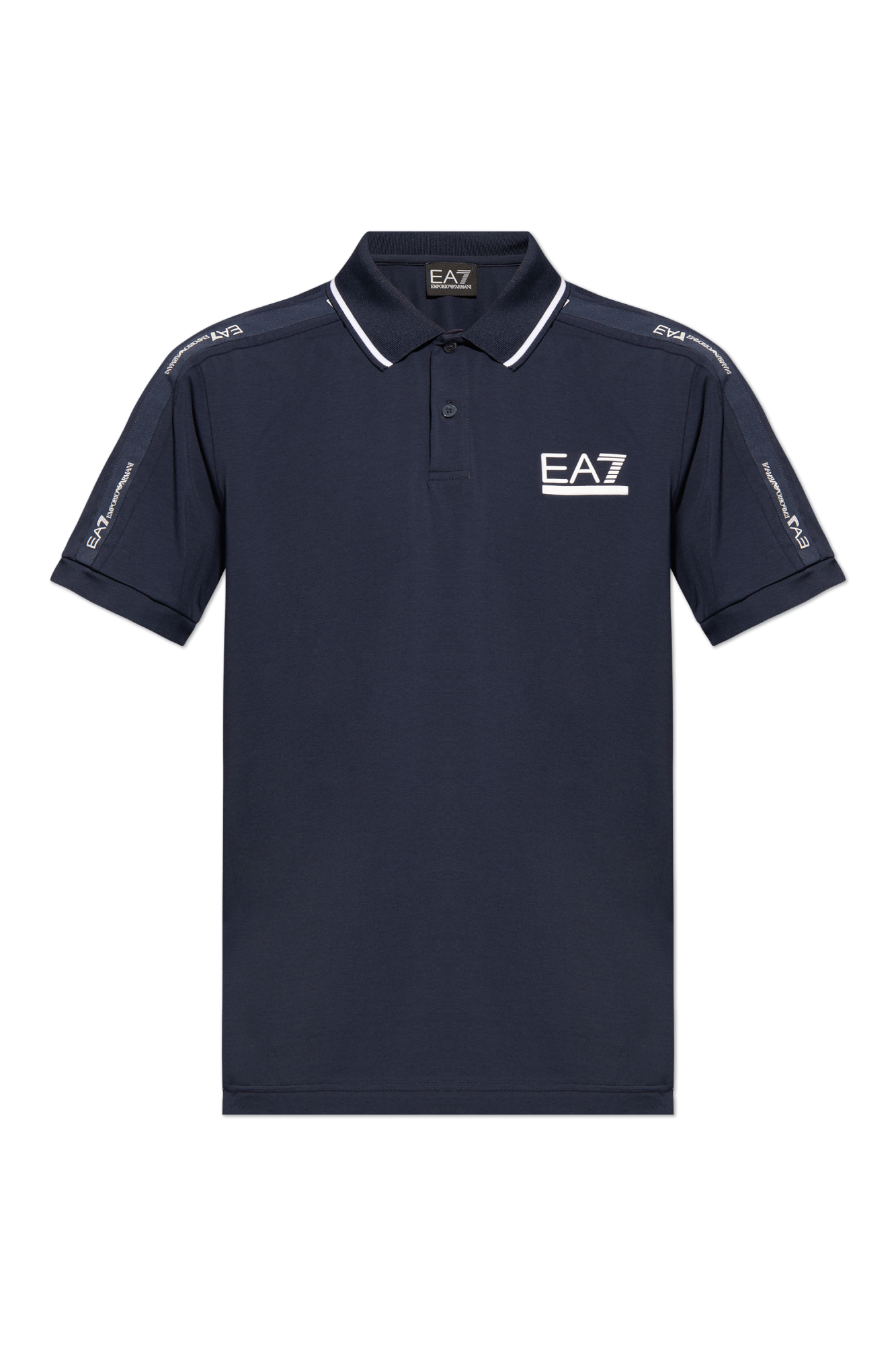 Luke Gunnel contrast collar polo shirt in grey Polo with logo