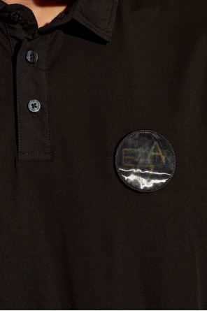 barrett mercerised polo metallized collar polo shirt