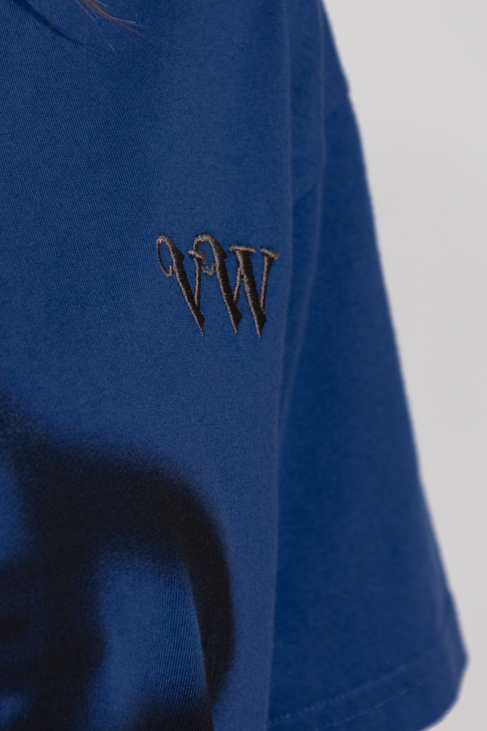 Vivienne Westwood Grey Striped Short Sleeve Polo Shirt