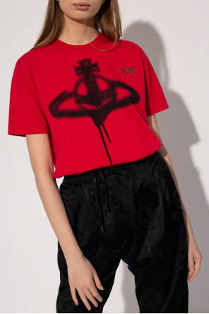 Vivienne Westwood T-shirt i bomuld med flock-tekstur