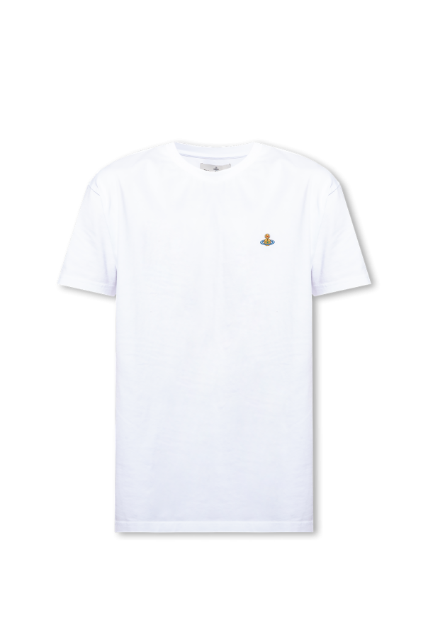 White T-shirt with logo Vivienne Westwood - Vitkac GB