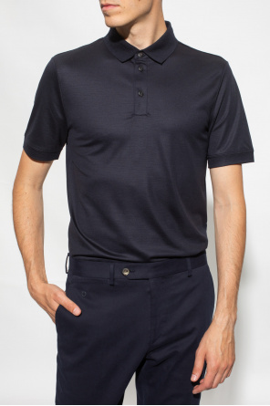 Giorgio Armani Our mesh Polo Dominion shirt is updated for summer with rainbow-hued stripes an