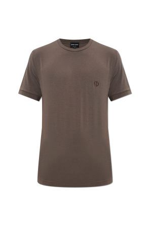 Camiseta con logotipo bordado