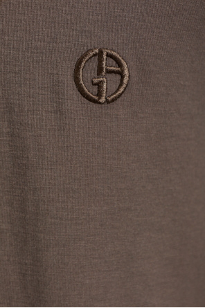 Giorgio Armani Тениска с бродирано лого