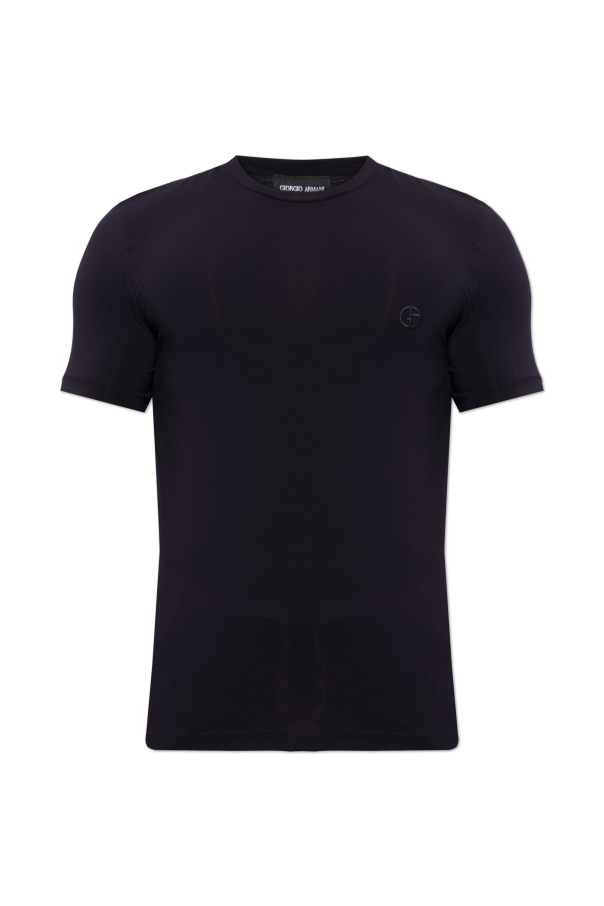 T-shirt with embroidered logo od Giorgio Armani
