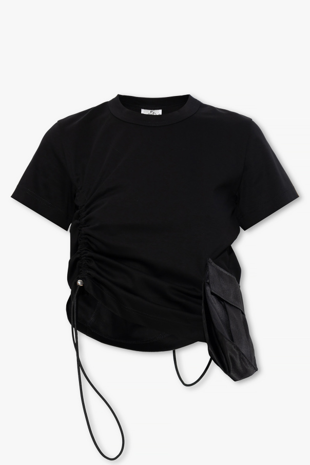 Comme des Garçons Noir Kei Ninomiya T-shirt ściągany trokami