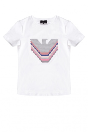 Emporio Armani Kids monogram-print cotton T-shirt