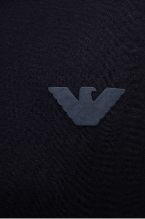 Emporio armani mesh-detail Logo T-shirt