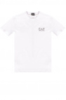 Emporio borsone armani Kids monogram-pattern polo shirt T-shirt with collarless