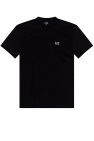 Giorgio Armani logo-patch short-sleeved T-shirt Blu