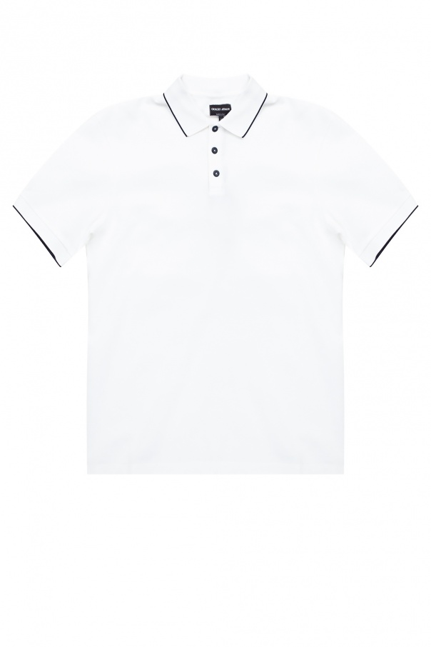 Giorgio Armani Nuff Shiel Ανδρική Polo Μπλούζα με Μακρύ Μανίκι