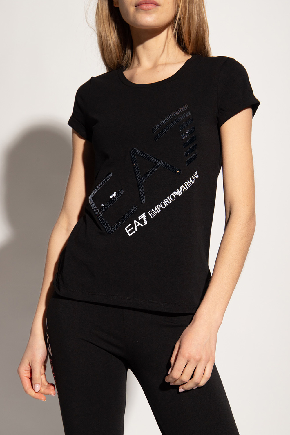 emporio armani logo t shirt women's