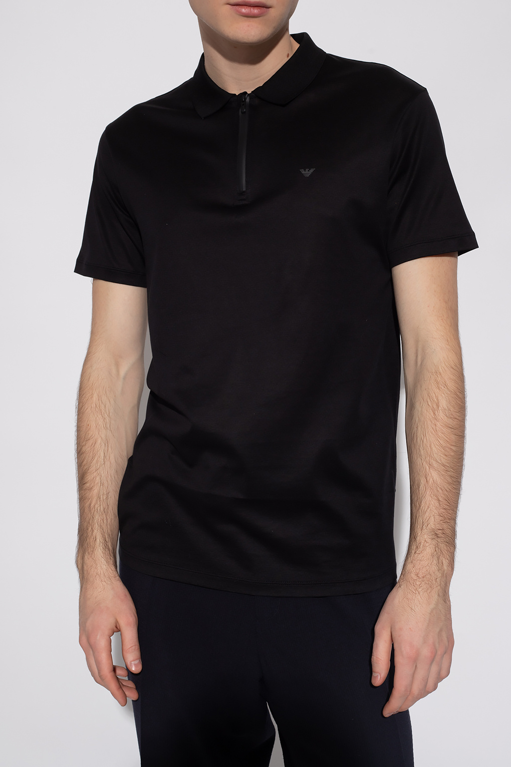 Emporio Armani Logo-patched polo storage shirt