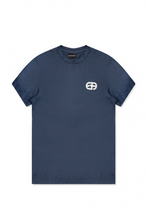 Emporio armani crew Kids TEEN chest logo T-shirt