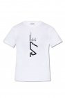 Emporio armani nero long sleeve abstract print shirt