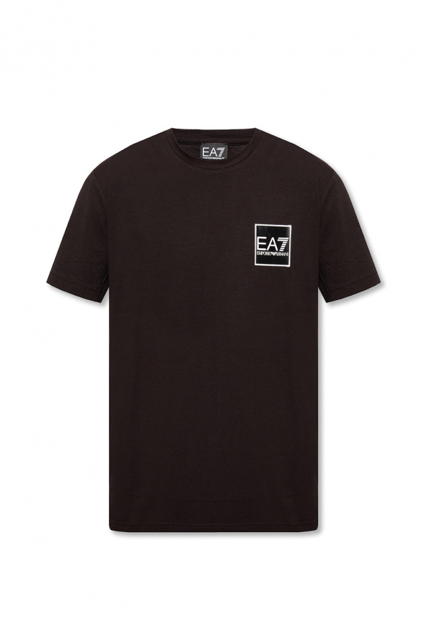 Emporio Armani Occhiali da sole squadrati tartarugati Logo T-shirt