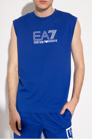 Emporio Armani Sneakers mit Kontrasteinsätzen Blau Sleeveless T-shirt