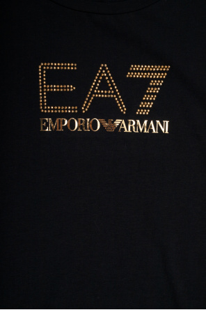 Giorgio Armani pleated knee-length shorts T-shirt with logo