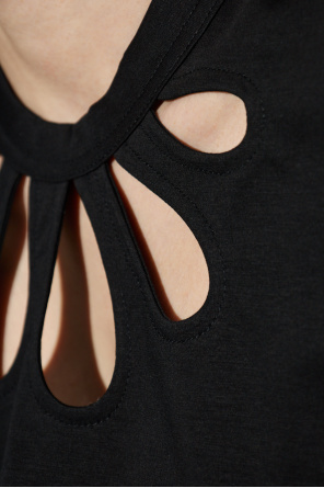 Comme des Garçons Noir Kei Ninomiya Top z dekoracyjnymi wycięciami